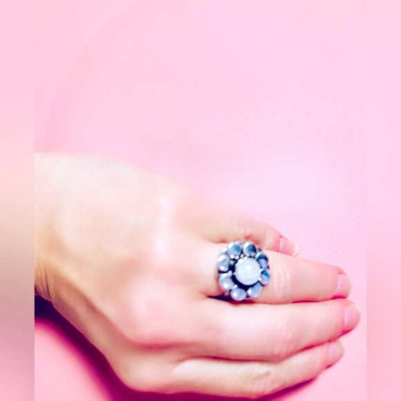 Cocktail ring 925 Sterling Silver Ring size 6 - Picture 4 of 8